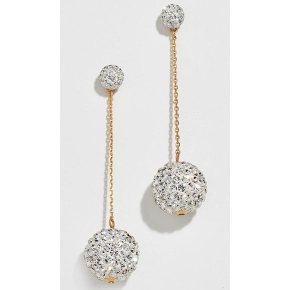 New Kate Spade Razzle Dazzle Linear Sparkle Ball Stud Earrings